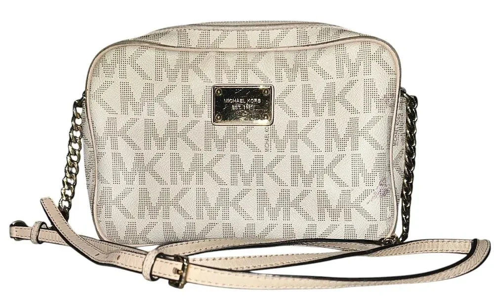 Michael Kors Jet Set Signature Leather Crossbody Women's Handbag Authenticated